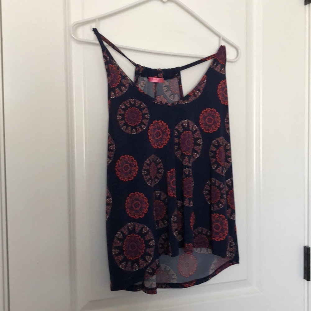 Patterned tank top blouse